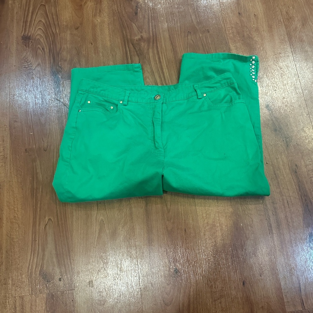 Ruby Rd. Emerald Green capris - Picture 2 of 5